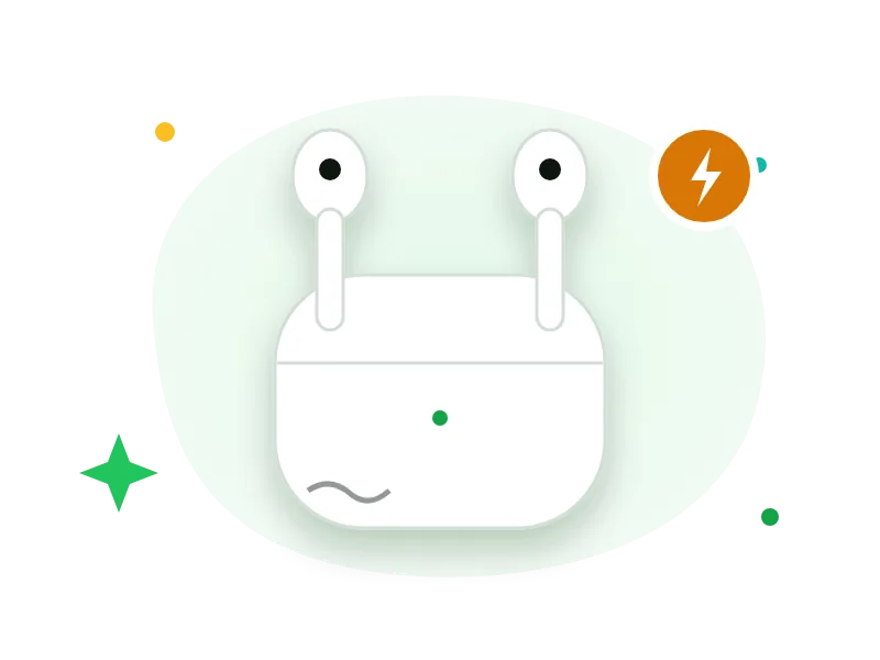 Sell Damaged AirPods in Rhode Island: damaged AirPods illustration