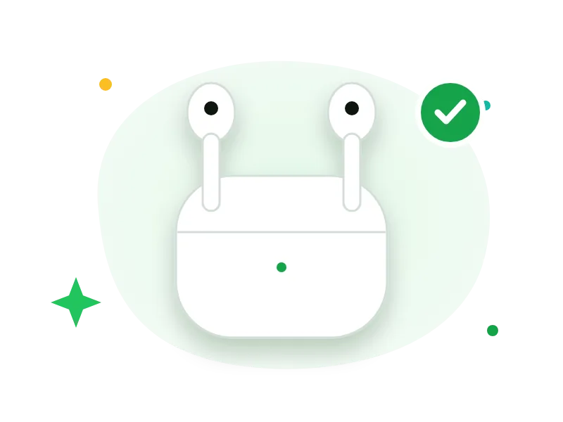 Sell Used AirPods in Illinois: used AirPods illustration