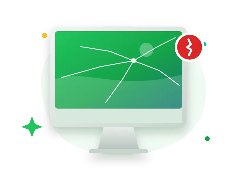 Sell Cracked iMac in Maine: cracked iMac illustration